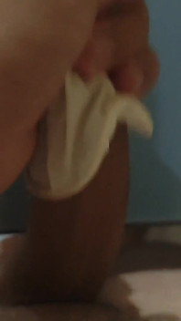 Monster Cock Spraying a Masturbation Glove.
