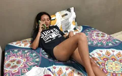 I Seduce My Sexy Stepsister While She Talks on the Call with Her Boyfriend