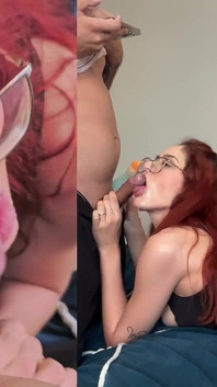 내 Stebro는 나를 놀고 내 보지 안에 두 번 사정하는 걸 빨아