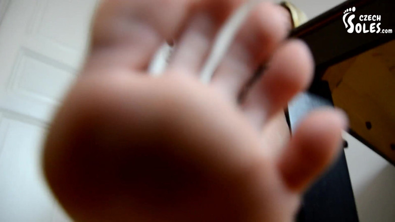 Czech Soles - foot fetish content: Mean boss's nylons smelling