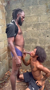 Big Black Nigerian Cock on Public
