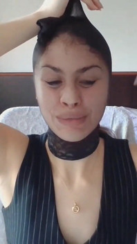 Fetish Black Panty – encasement nilon muka semasa rancangan langsung saya