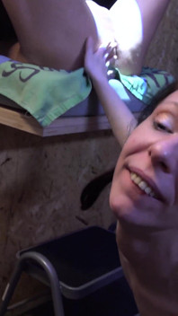 Gangbang Sex with German Cougar Slut with Tattoos and Small Tits Gets Her Mouth Stuffed at the Glory Hole