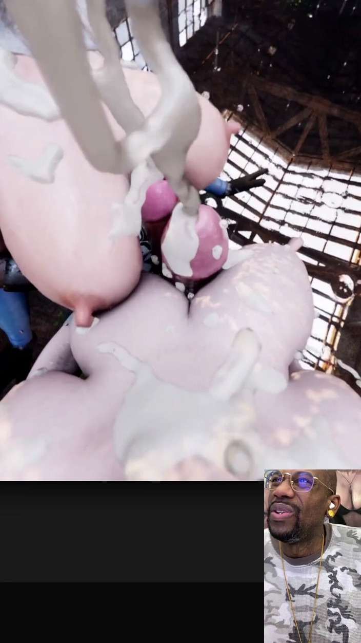 L6RD7BLU3 FUTA: Transgender 2b schwanz reibt einen anderen transgender im regen, bis sie...