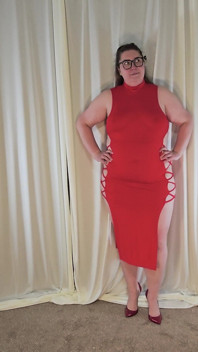 Lange dikke bbw probeert world cup-outfits
