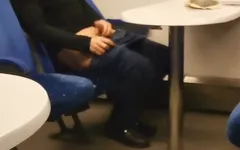 Risky Jerking in Train. Almost Got Caught
