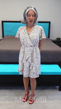 Sherry in a White Dress with Hearts