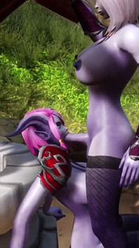 Draenei Futaは願いの井戸でDraenei女の子をファック |ウォークラフトポルノパロディ