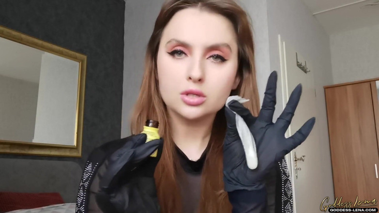 Goddess Lena: 戴绿帽子吞精者