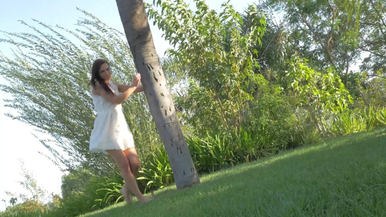 Lesbian Illusion: Two hot brunette babes play with each other