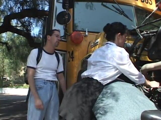 Pound Me Outside: Nerd fucking busty brunette bus driver