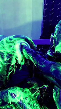 Rubber Double Fisting with Uv Slime