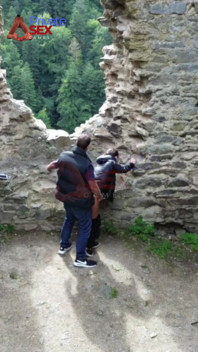 He Fuck My Ass in a Castle, with Visitors Around!