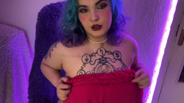 Yukionna: Chubby cutie plays with dress and socks