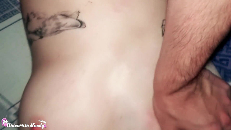 Unicorn In Hoodie: Teacher hard sex with a сute college girl and orgasm closeup