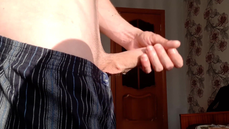 AlexRusFun: Russian student masturbates his big cock and cums on his...