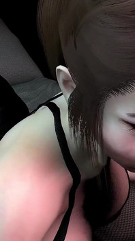 Hete Aziatische cougar zuigt pik | 3D-porno