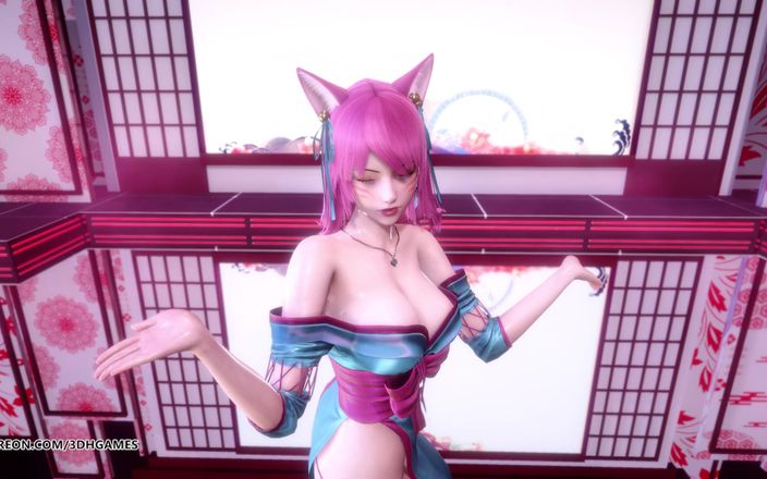 3D-Hentai Games: [MMD] IU - Lilac Spirit Blossom Ahri sexig striptease league of...