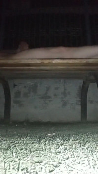 Piss Showering Totally Naked in Public