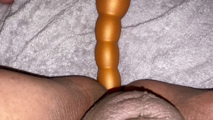 MrNomames: Taking a long butt plug