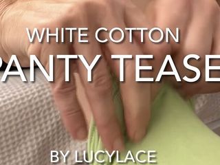 Lucy lace: První video od Lucy Lace. Bílé bavlněné kalhotky škádlení