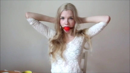 Selfgags classic: Young & flirtatious Polish babe's self-gag session! (Episode 1 of 2)