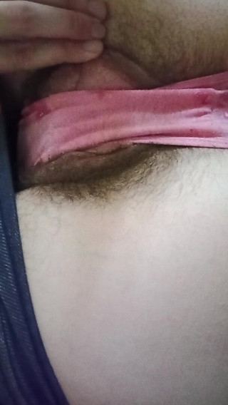 BW_Dolphin: Tease in Pink Panties, Hairy Pussy Lips