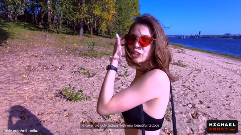 MichaelFrostPro: Foda arriscada com estranho na sala de montagem da praia