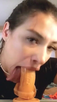 She's Giving a Blowjob to Her New Fiancée.