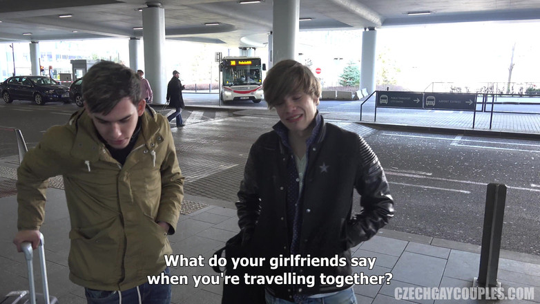Czech Gay Couples: Czech Gay Couples 9 Airport Rampage - Fresh Twinks Jacked and Covered...