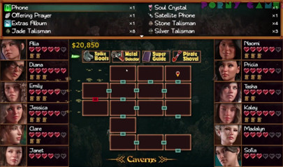 Porny Games: Treasure of Nadia - Threesome on a cave (2/4)