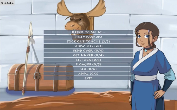 Cartoon Play: Four elements trainer part 16 (Book 1 water) (Slave route)