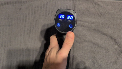 Creativezs: Uncut Cock - Cumming Hands Free with Massage Gun