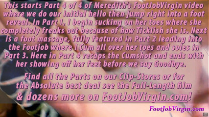 FootJobVirgin: Part 4 of 4 foot job cumshot and clean up by tall...