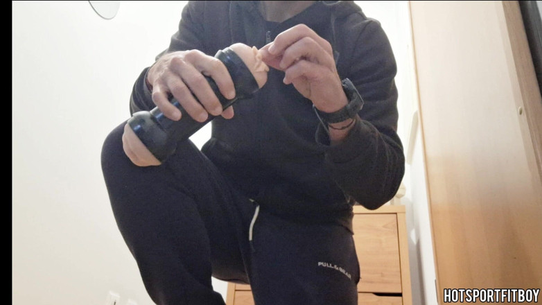 Hotsportfitboy: Found Friend's Fleshlight &amp; Mask - Big Hard Cock Fucking Moaning Amateur...