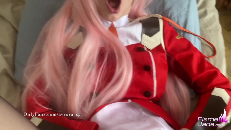 Flame Jade: Zero two deepthroat big dick and hard anal sex - cum...