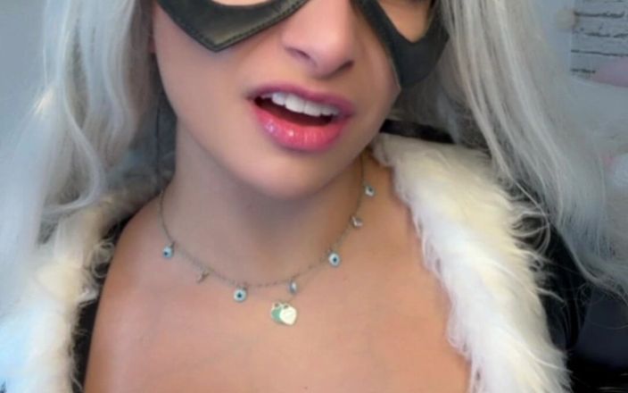 Emanuelly Raquel: Gatto nero tette cosplay stuzzica