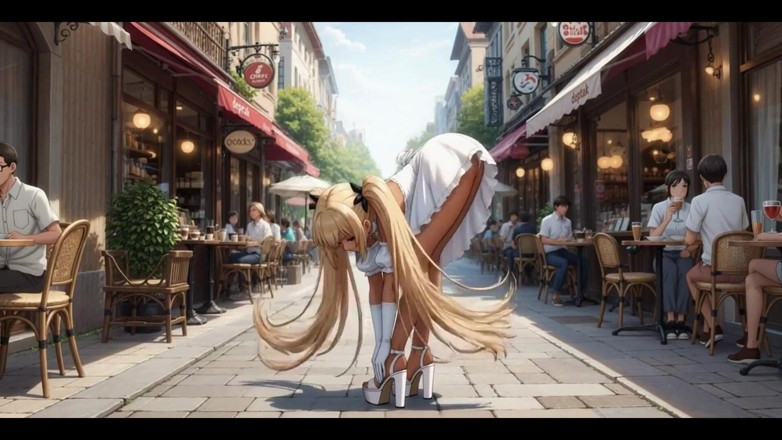 HotKitty20: Прогулка с Rumi - она играет со своей киской Ai Генерируется