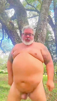 Naked Dancing Bear in the Wilderness Showing His Hole