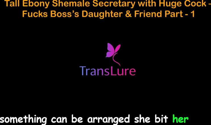 TransLure: English Audio Sex Story - Tall Ebony Shemale Secretary with Huge...