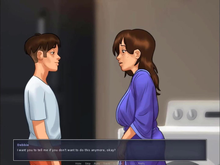 Cartoon Play: Summertime saga 100부 - 배다른여동생을 사랑해, 깊게 빨아