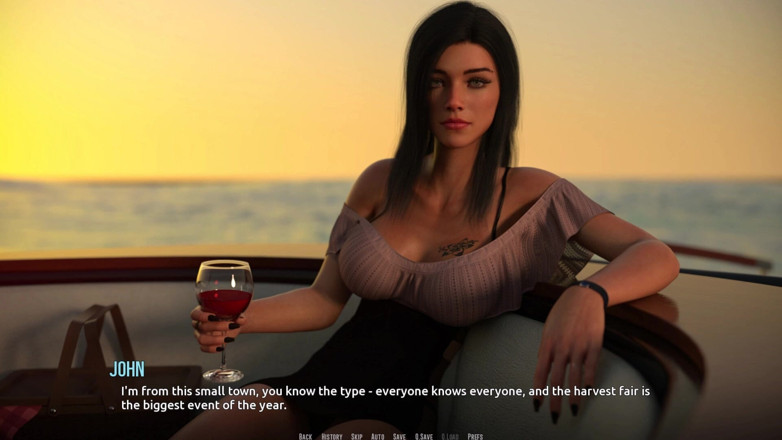 3D Cartoon Porn: Dominos Beach 16 John Pertemuan pertama Fiona Bot Ocean Sunset Sfw