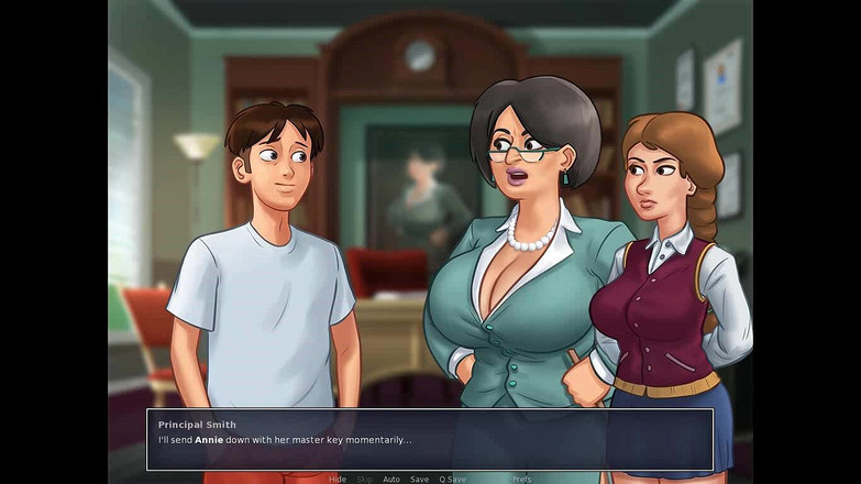 Dirty GamesXxX: Summertime Saga: pengetua nakal dengan tetek besar ep. 2