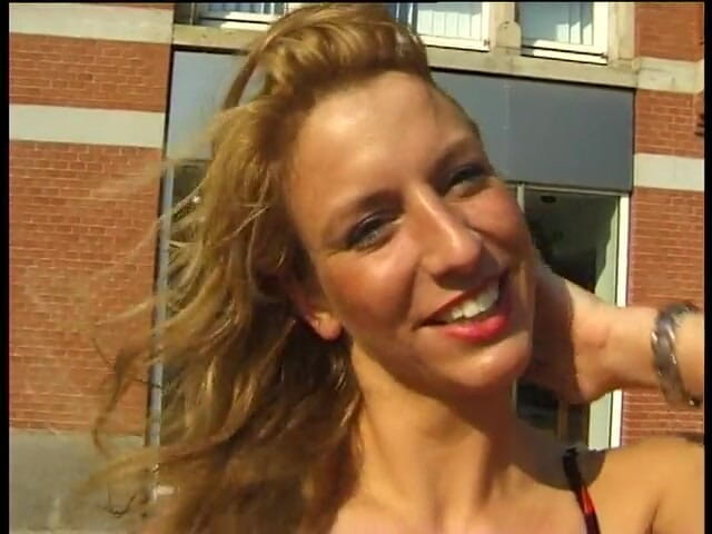 Lucky Cooch: Blonde babe shows amazing natural tits