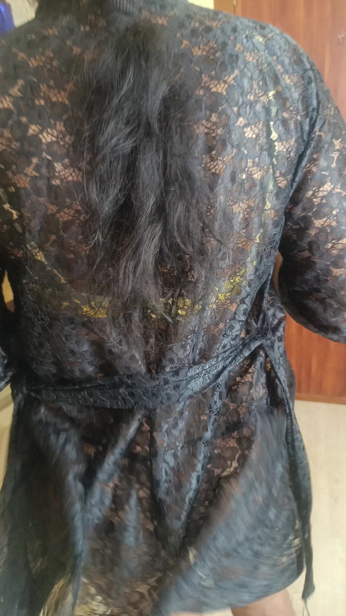 Inba: Прозрачное платье черного цвета