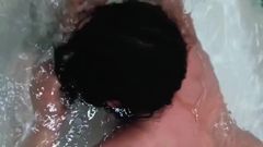 Anabel 693: Debaixo d'água, soprando bolhas com uma venda