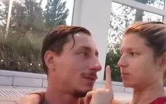 Рискованный трах в туалете