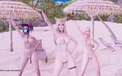 [MMD] Brave Girls - Chi Mat Ba Ram Ahri Kaisa Seraphine KDA Sexy Naked Dance League of legends Hentai