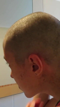 Italian Girl Shaves Her Head to Zero