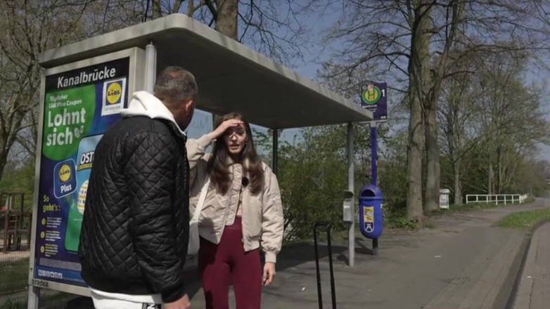 Strassenflirts by Magmafilm: She Has Been Waiting for the Bus for Over an...